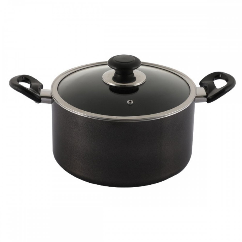 Topper Nonstick Glamour Casserole With Lid (Black) 28 cm